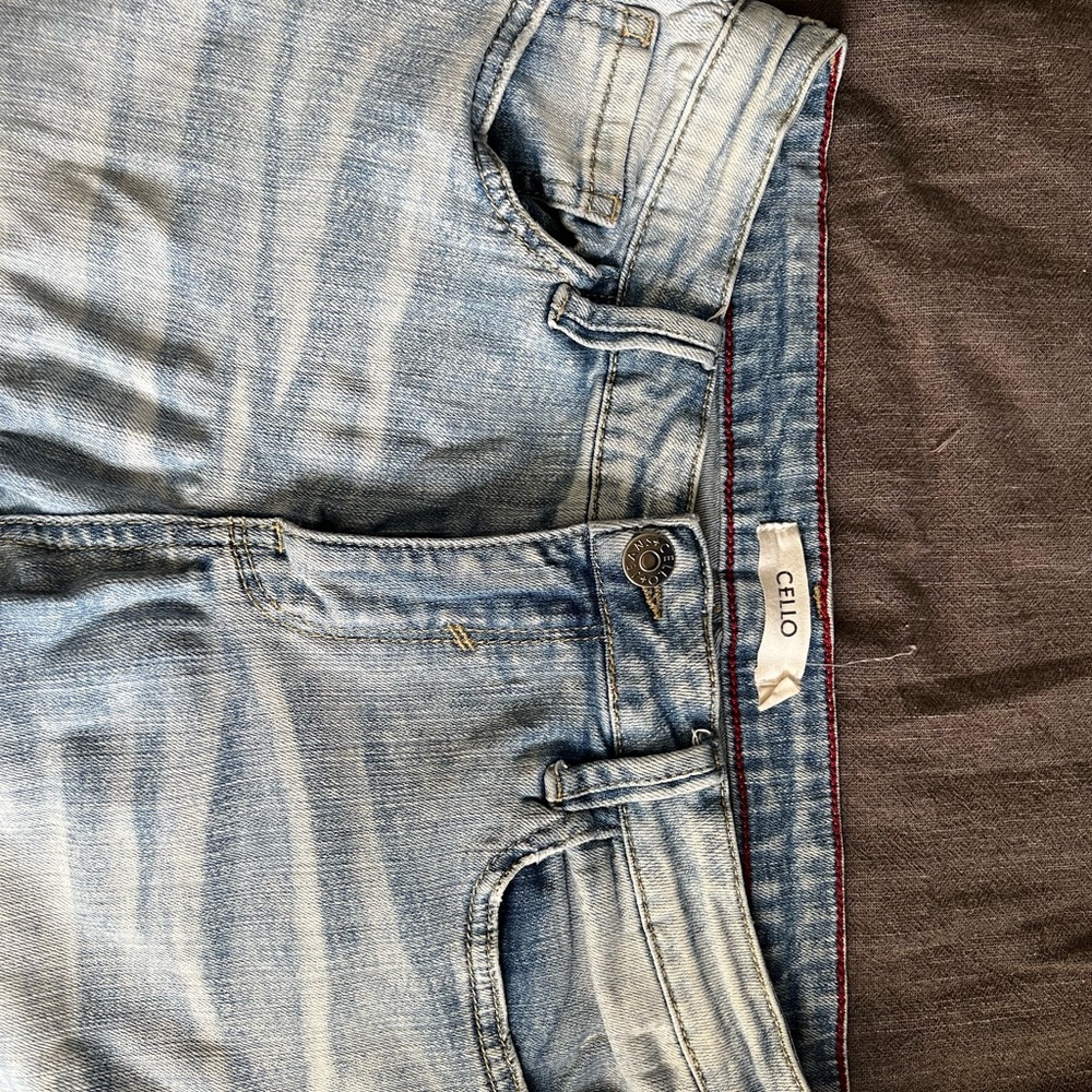 Stretchy Distressed Blue Jeans